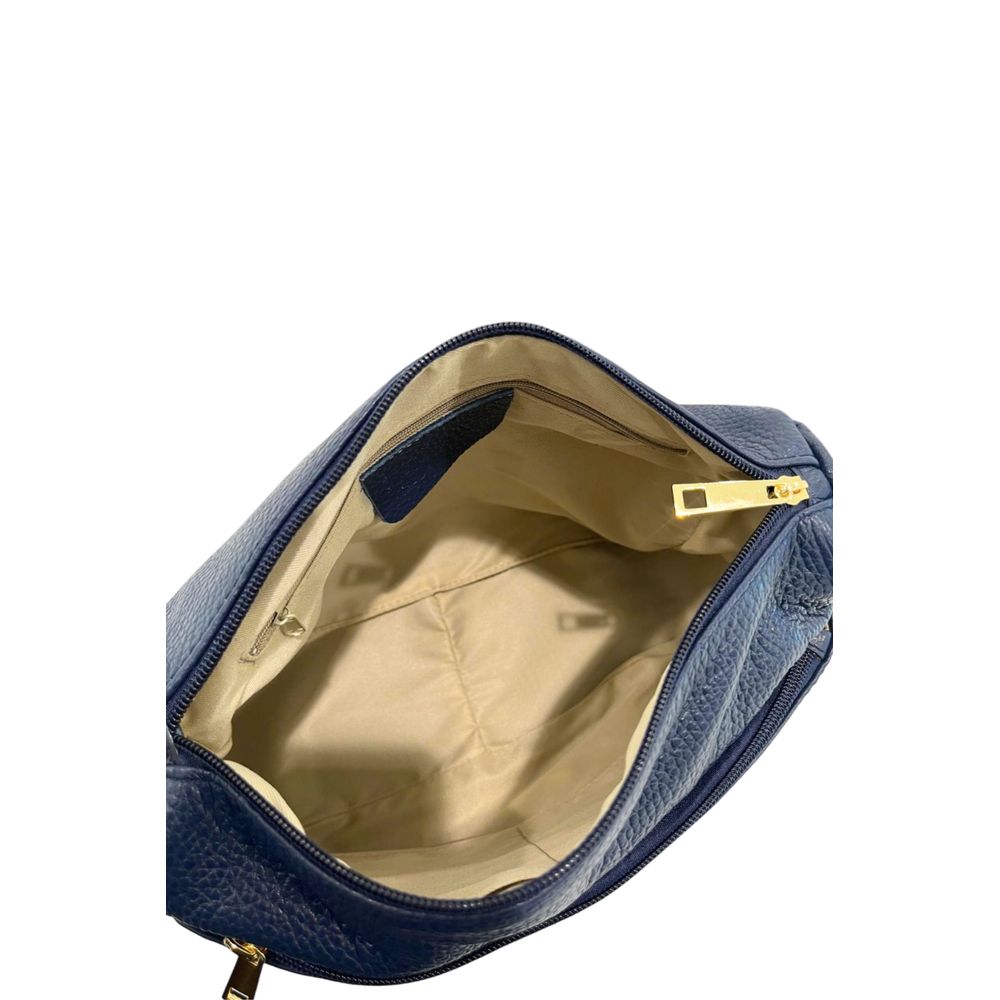 Modrá crossbody taška z hovězí kůže