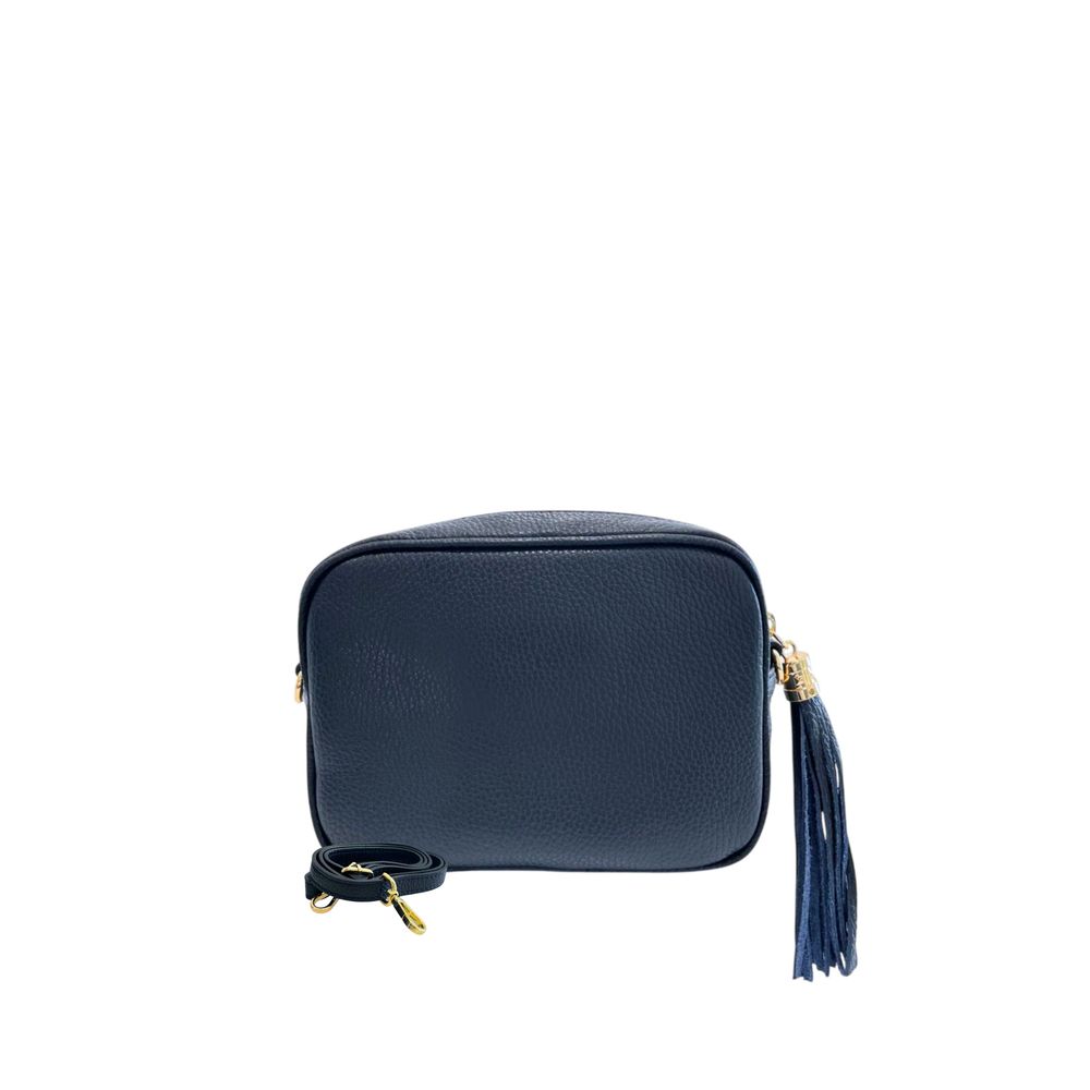 Modrá crossbody taška z hovězí kůže