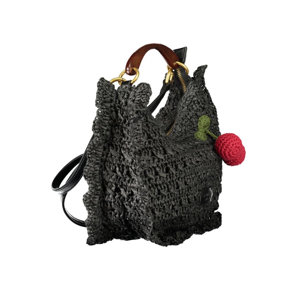 Black Polyester Handbag - styloora.cz