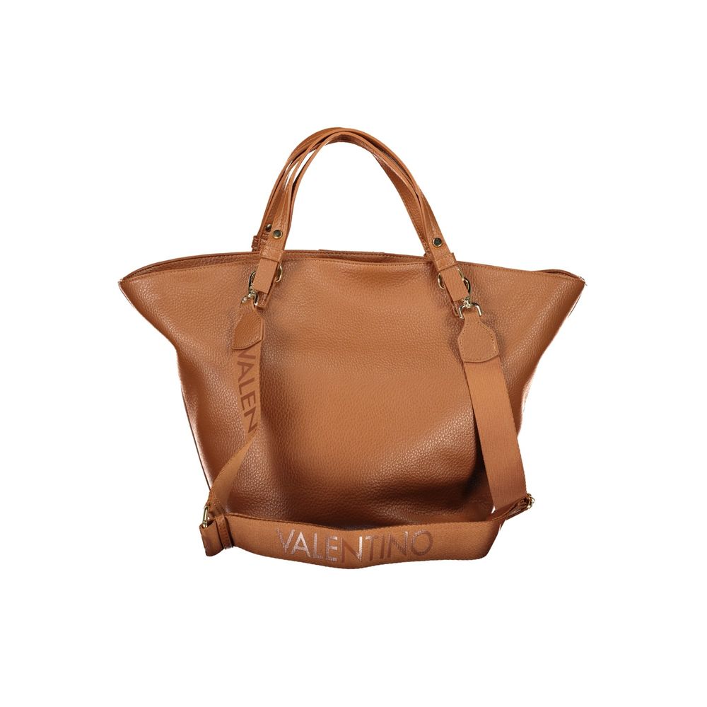 Brown Polyurethane Woman Bag