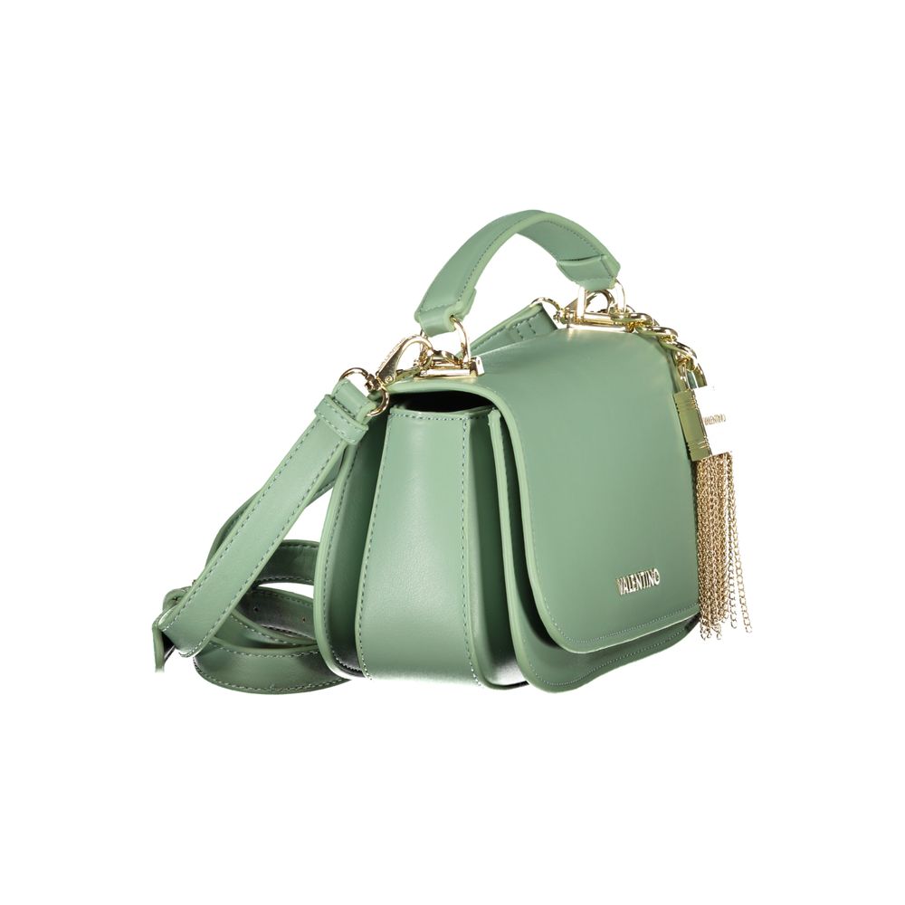Verde Polyurethane Women's Bag with Pocket and Compartments