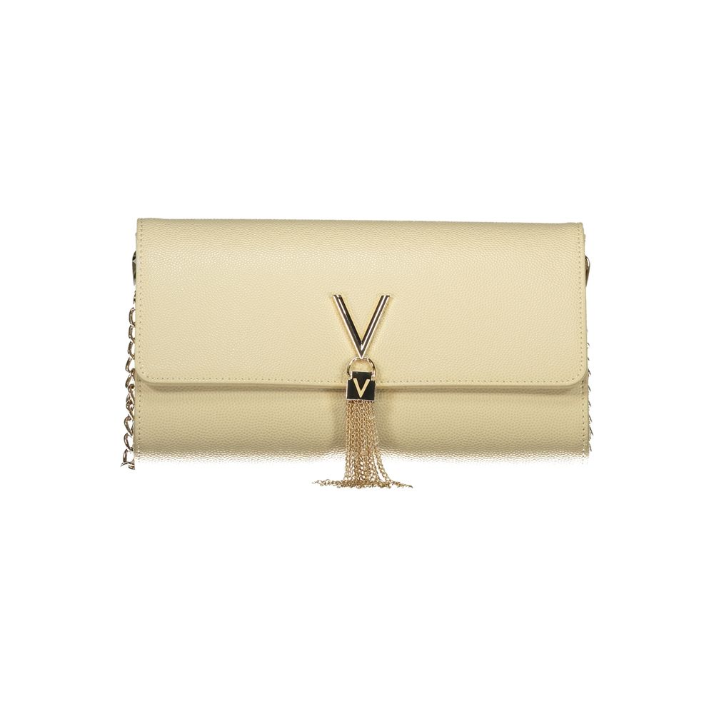 Beige Polyurethane Womens Bag