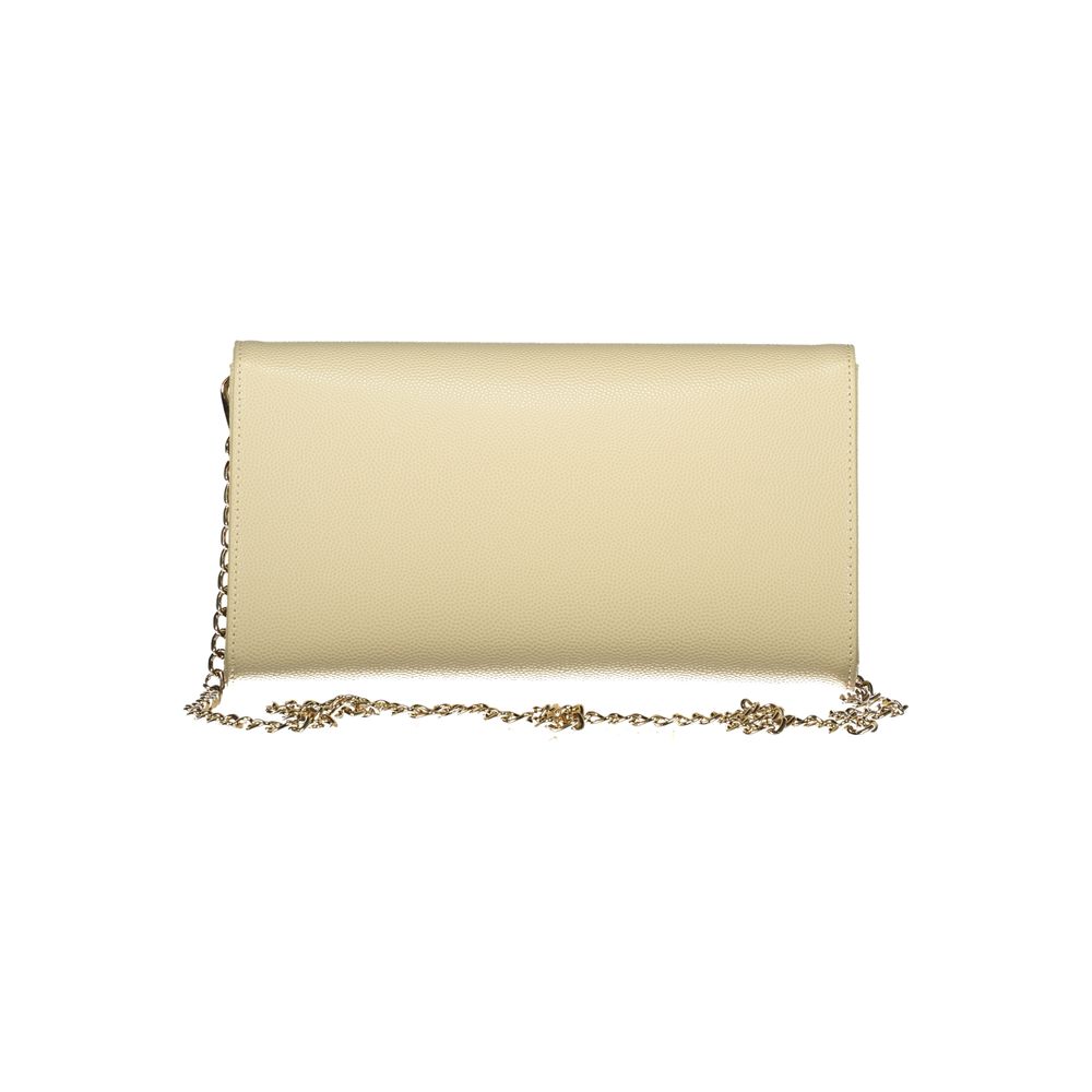 Beige Polyurethane Womens Bag