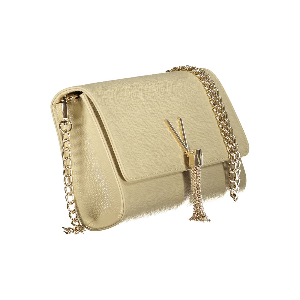 Beige Polyurethane Womens Bag