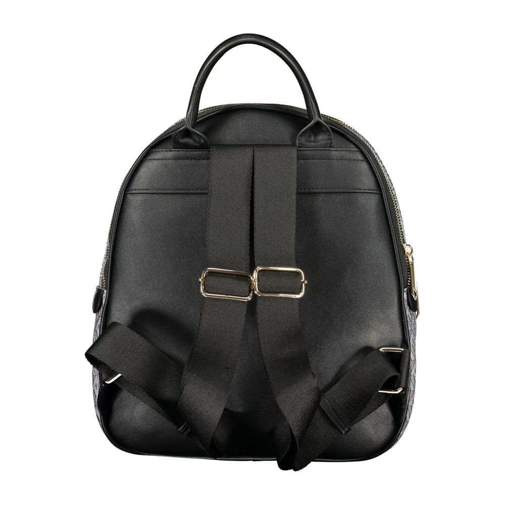Black Polyurethane Women's Backpack