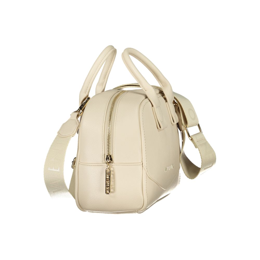 Beige Polyurethane Women's Bag