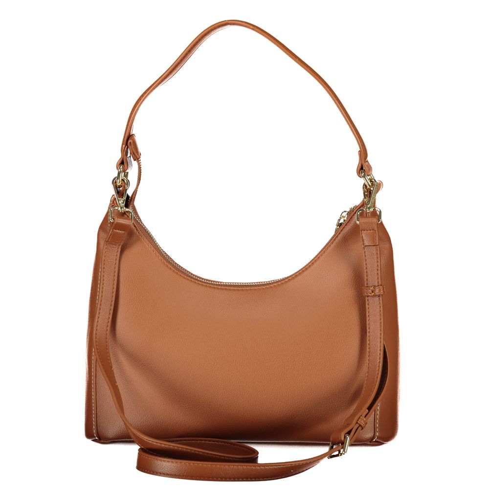 Brown Polyurethane Womens Bag
