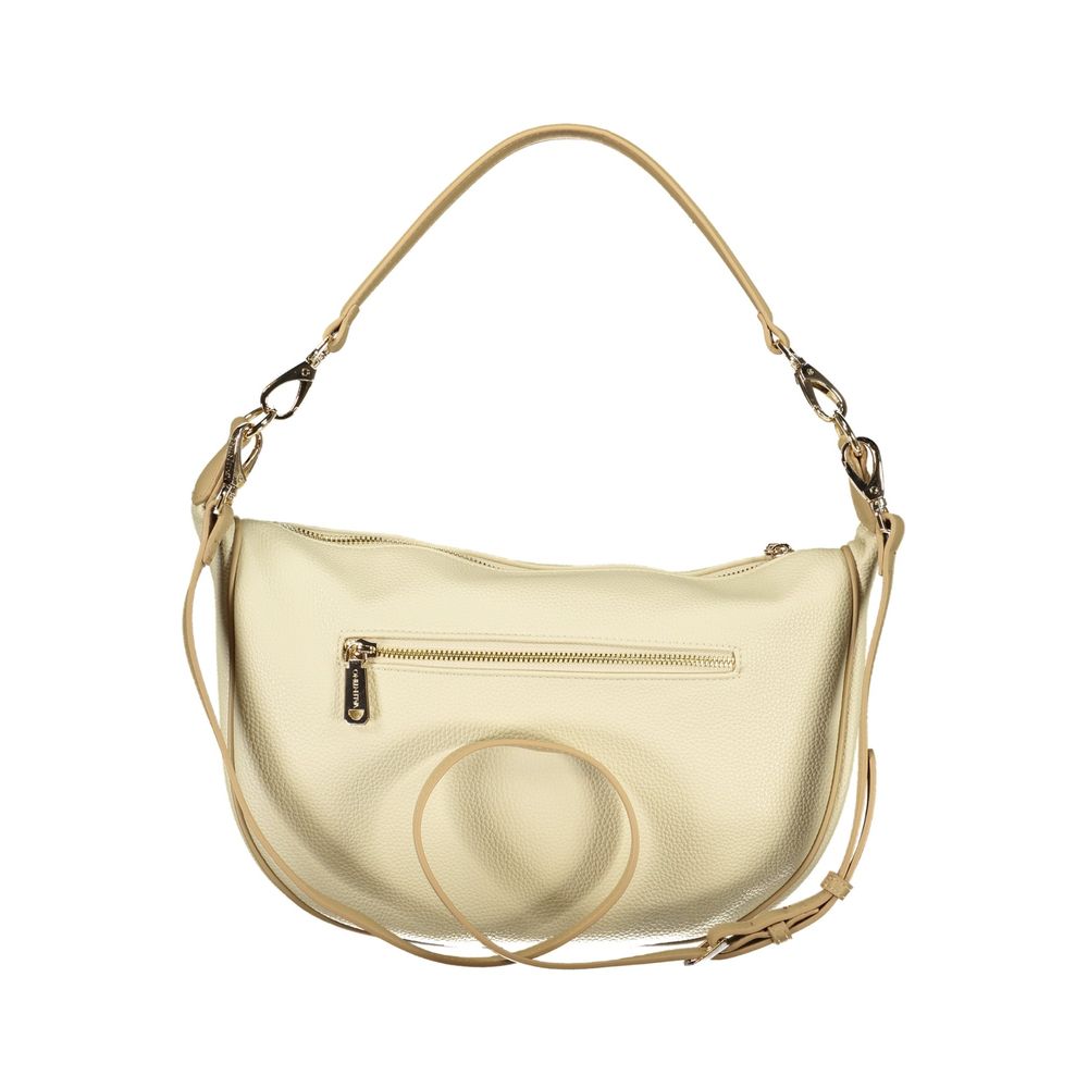 Beige Polyurethane Women's Bag
