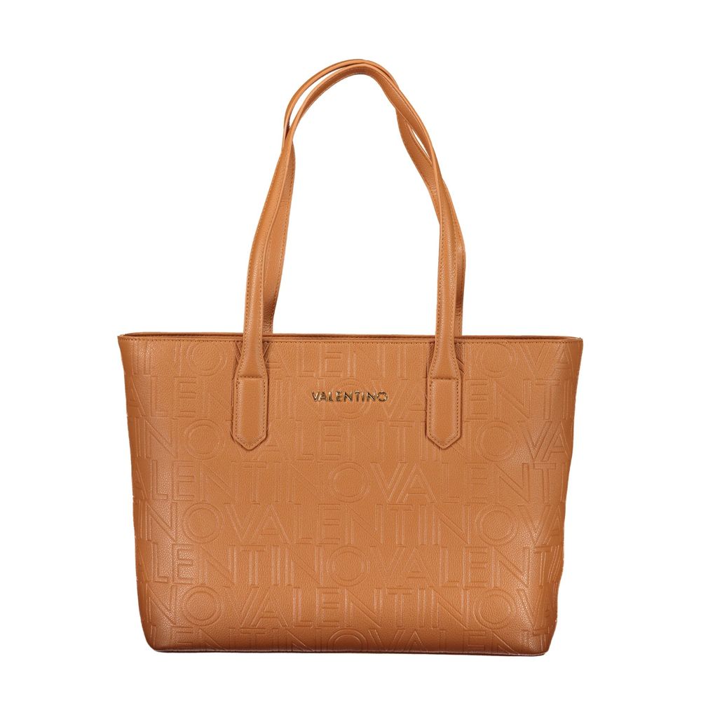 Brown Polyurethane Women's Bag
