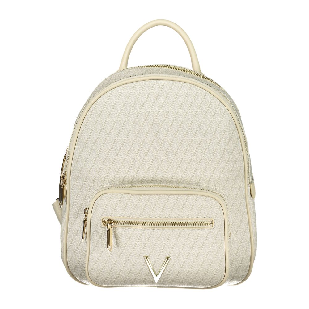 Beige Polyethylene Backpack
