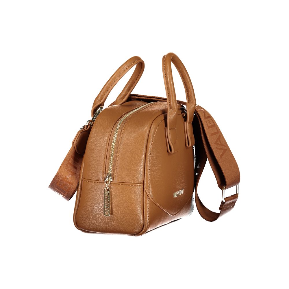 Brown Polyurethane Women Bag