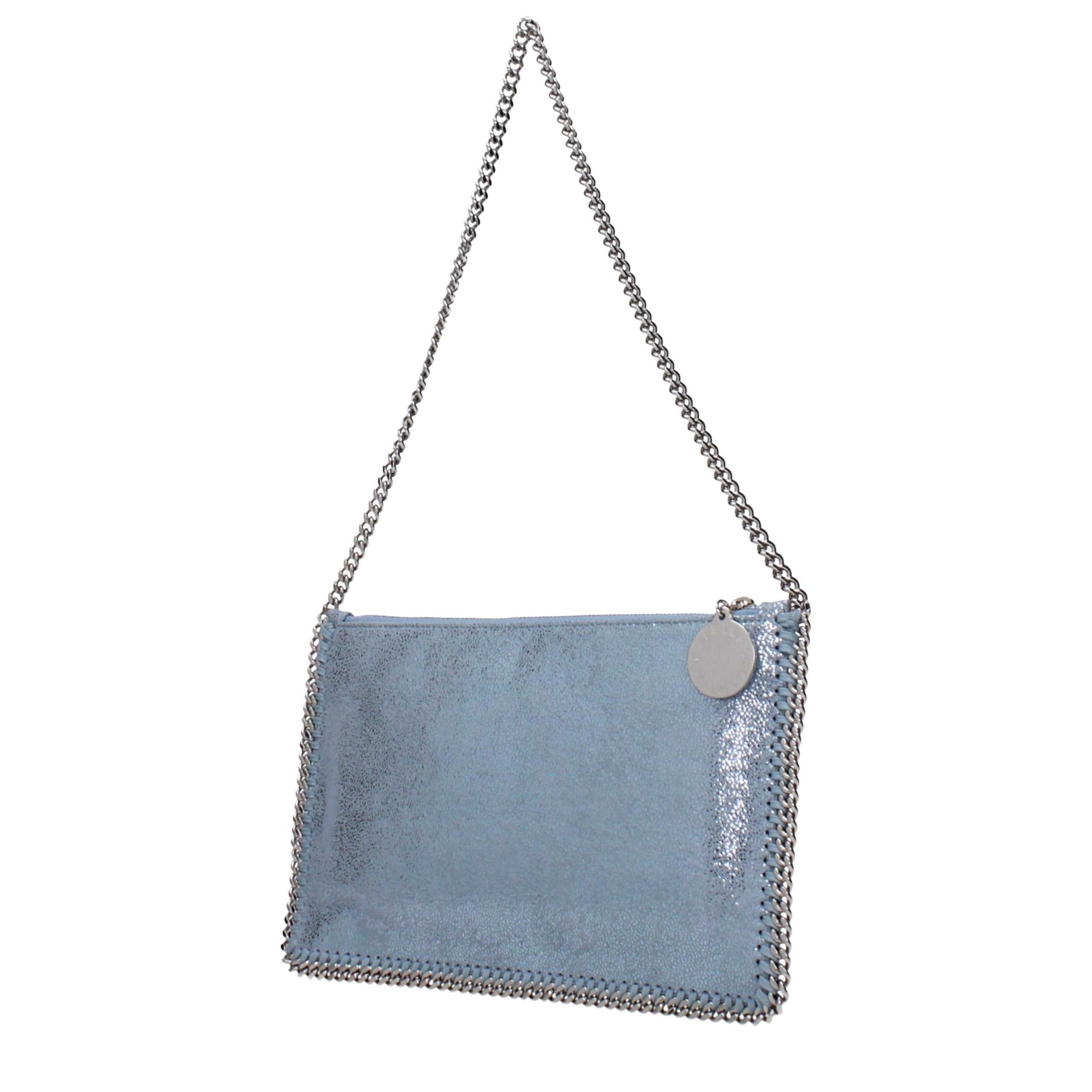 Light Blue Leather Shoulder Bag