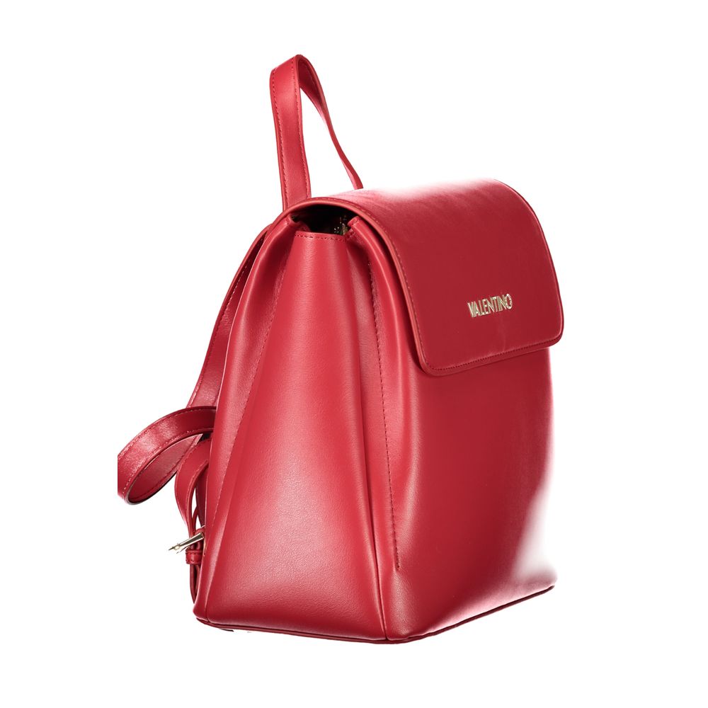 Red Polyurethane Women's Bag