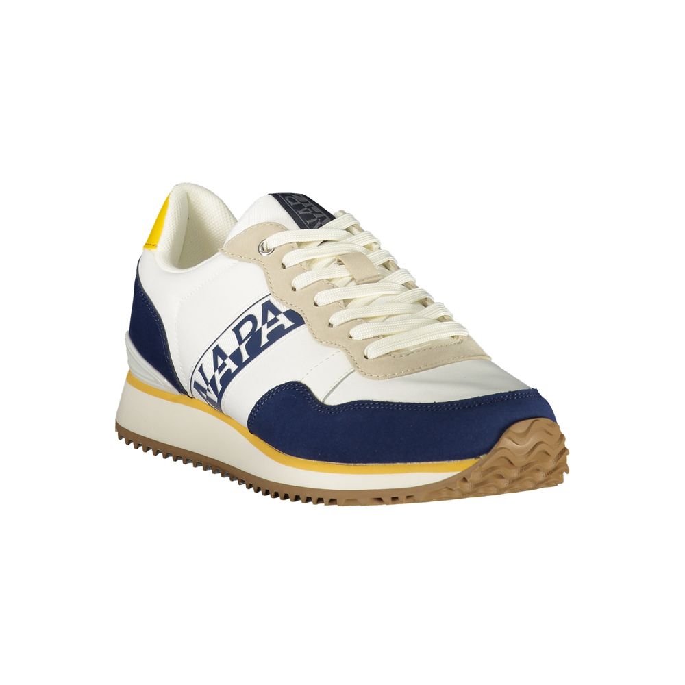 White Polyester Men's Sneaker