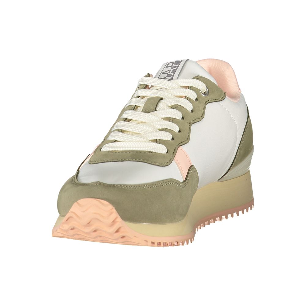 Blue Polyester Athletic Sneakers