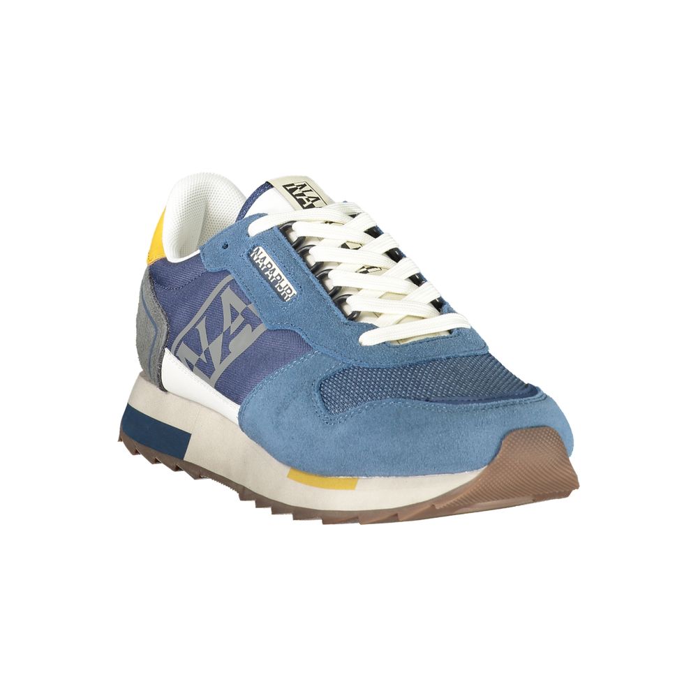 Blue Polyester Athletic Sneakers