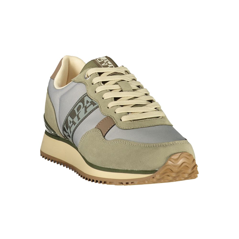 Blue Polyester Athletic Sneakers