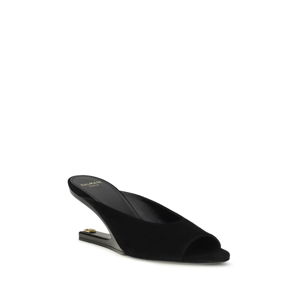 Black Calf Leather Bos Taurus Mules