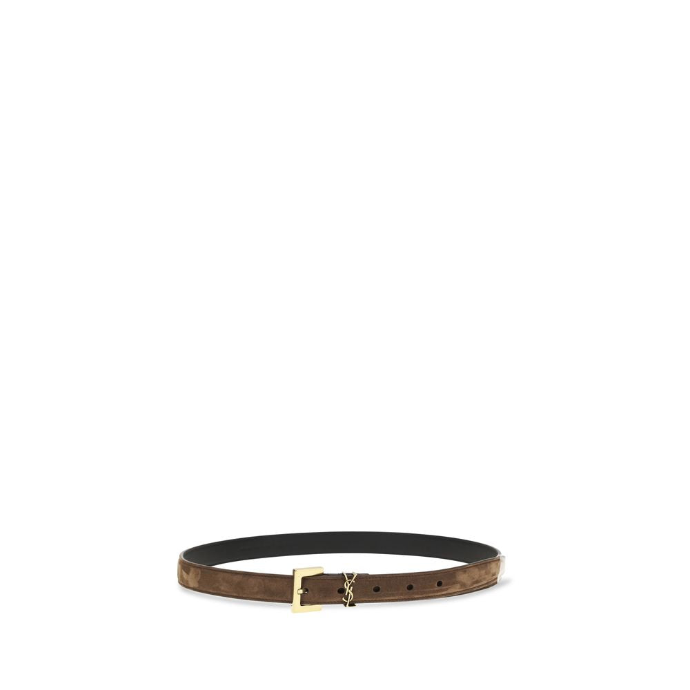 Brown Calf Leather Bos Taurus Thin Belt