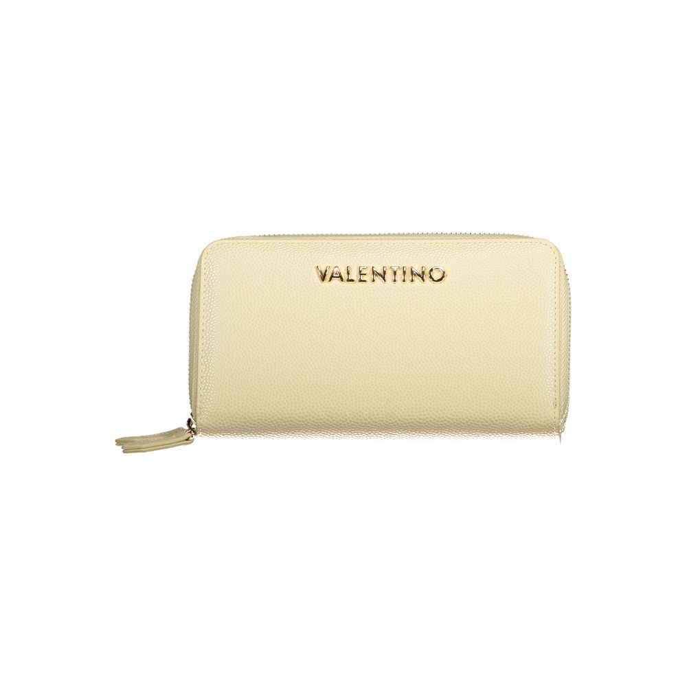 Beige Polyurethane Women's Wallet