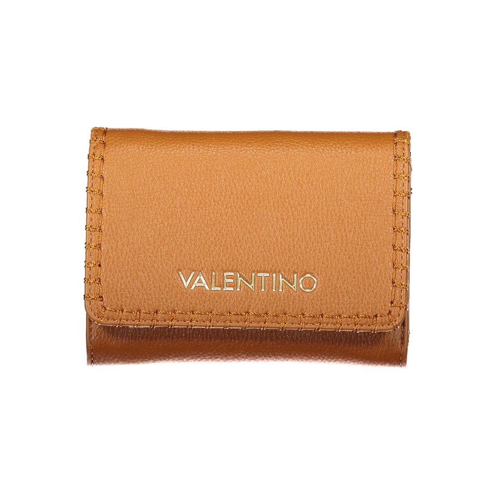 Brown Polyurethane Women's Wallet