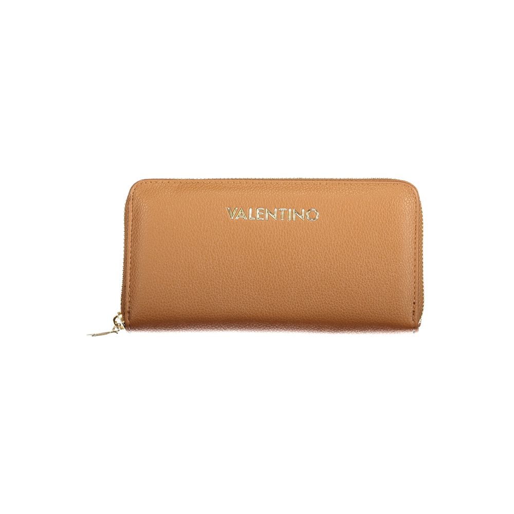 Brown Polyurethane Women's Wallet