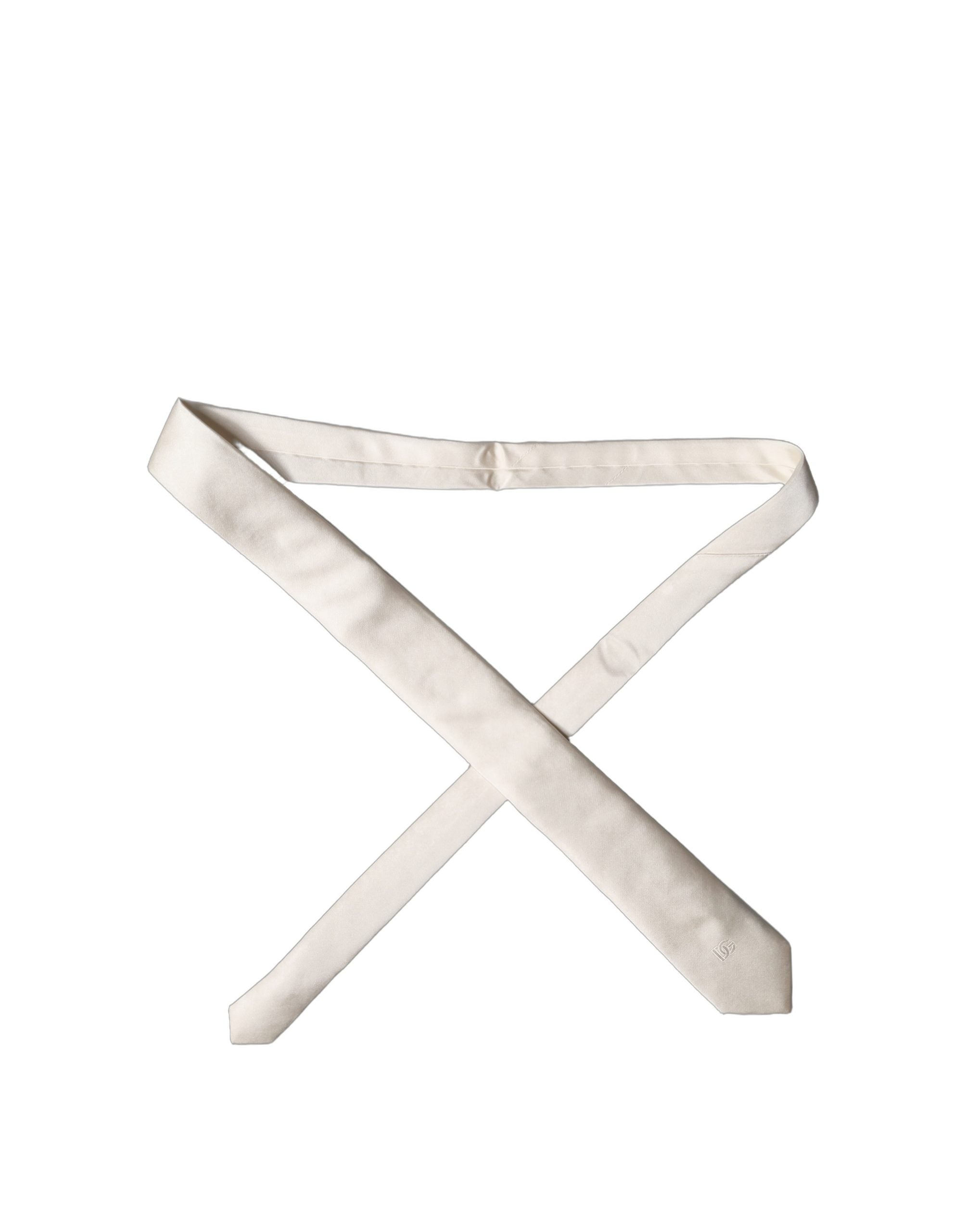 Off White DG Vyšívaná hedvábná nastavitelná pánská kravata