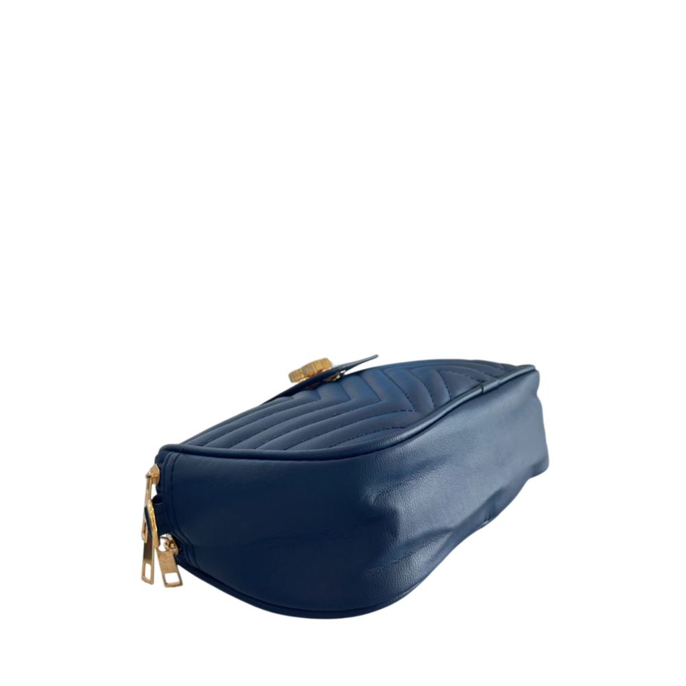 Dámská crossbody kabelka z modré PU kůže
