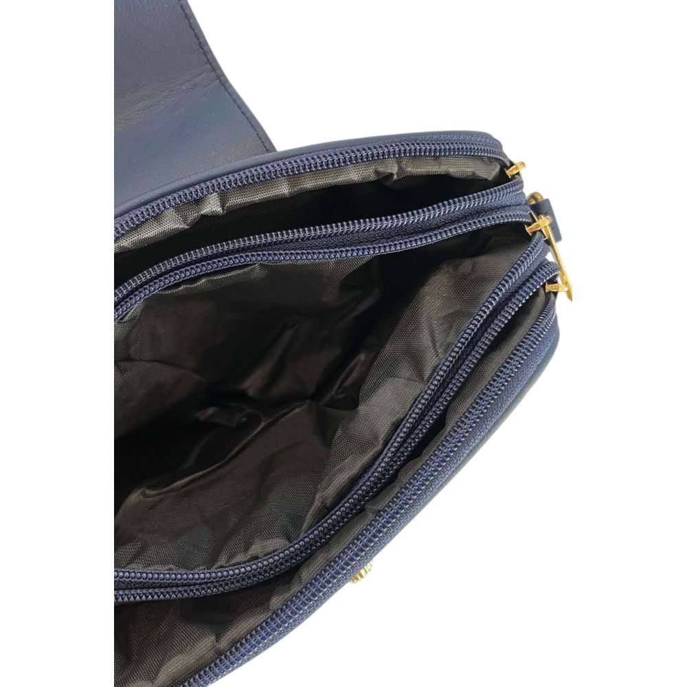 Dámská crossbody kabelka z modré PU kůže