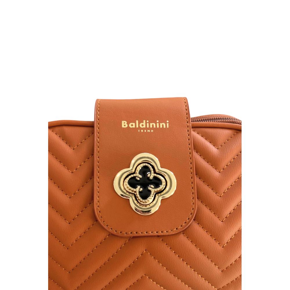 Hnědá dámská crossbody kabelka z PU kůže