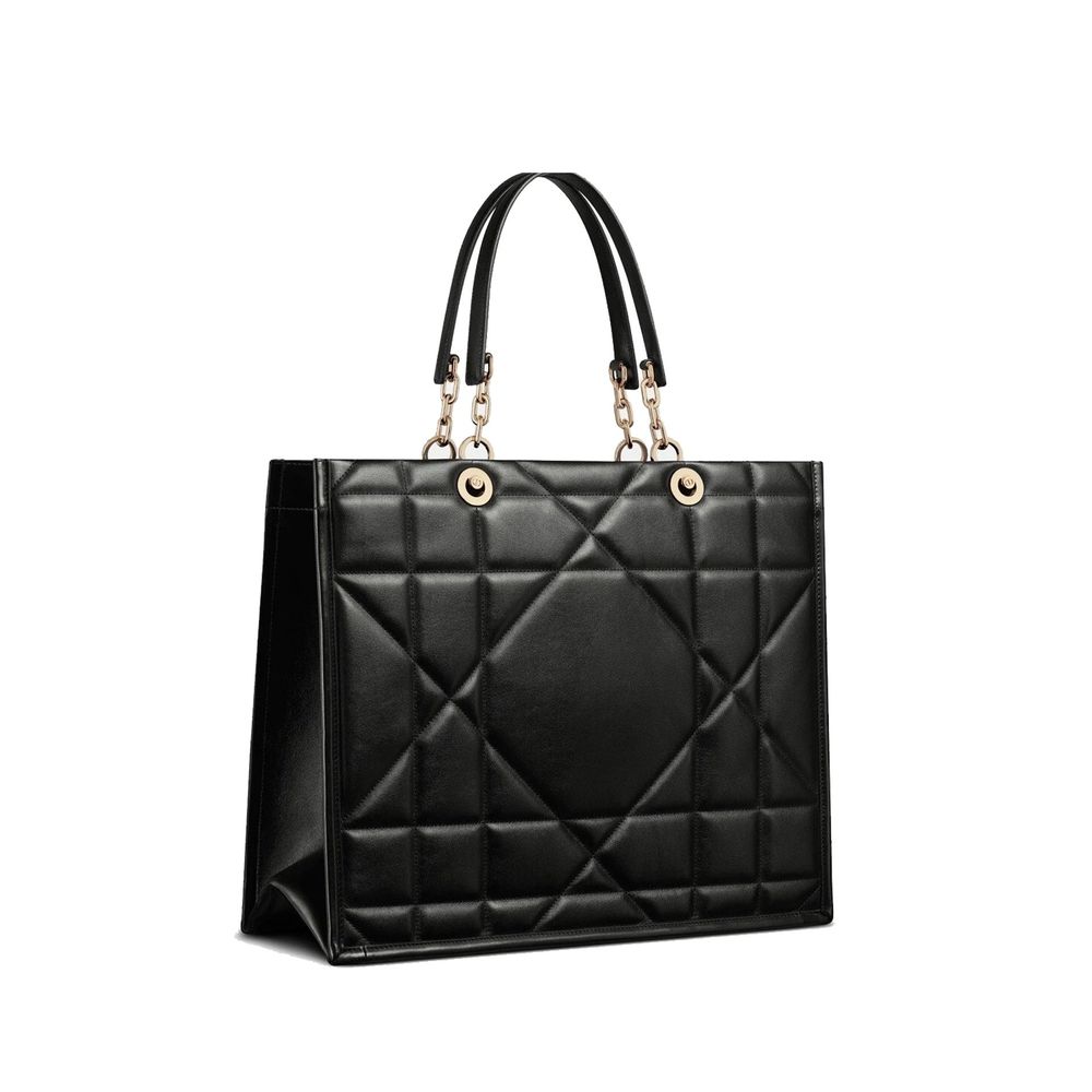 Black Leather Tote Bag - styloora.cz