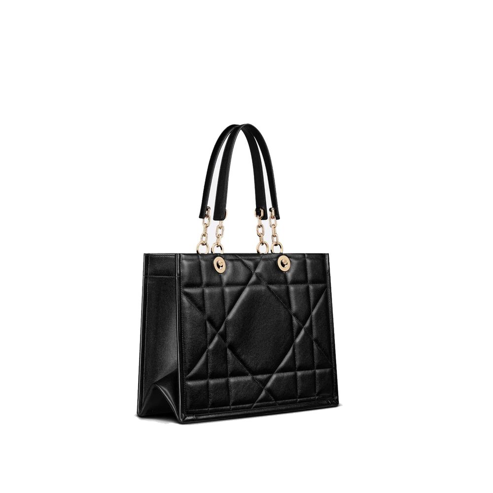 Black Leather Tote Bag - styloora.cz