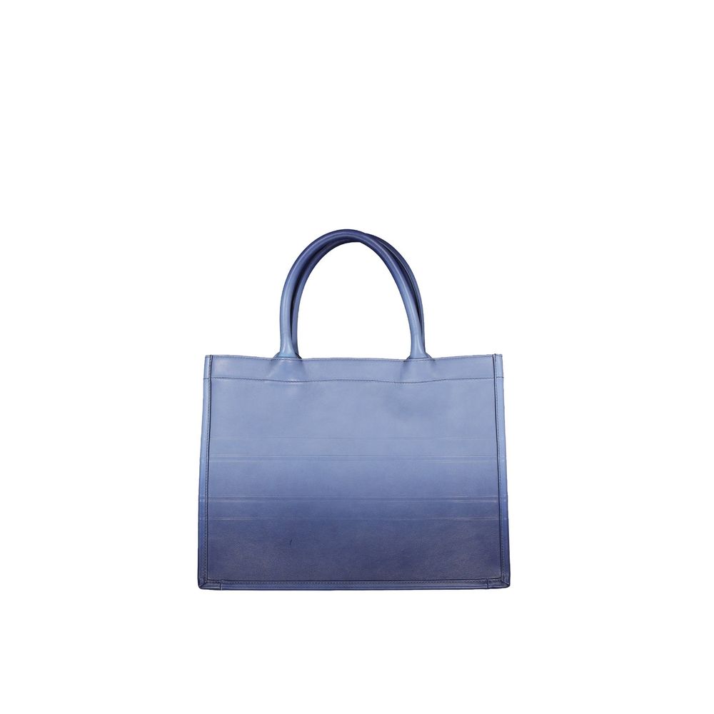 Blue Calfskin Tote Bag - styloora.cz