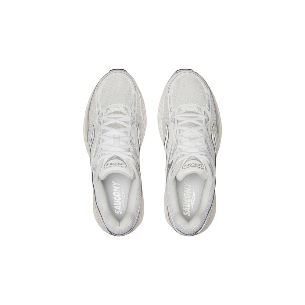 Silver Synthetic Athletic Sneakers