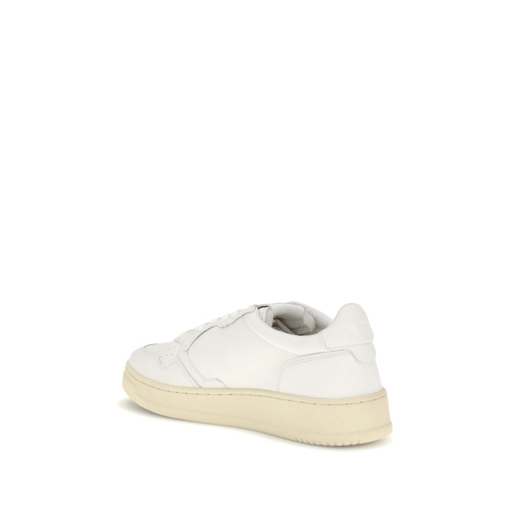 White Calf Leather Bos Taurus Low Top Sneakers
