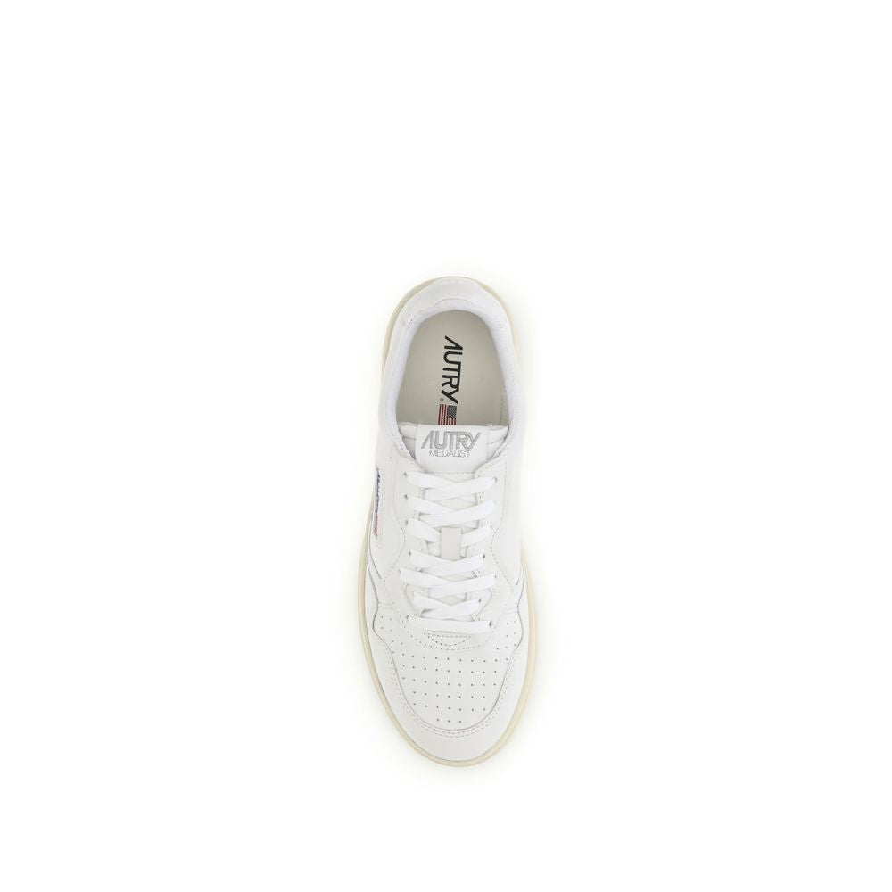 White Calf Leather Bos Taurus Low Top Sneakers