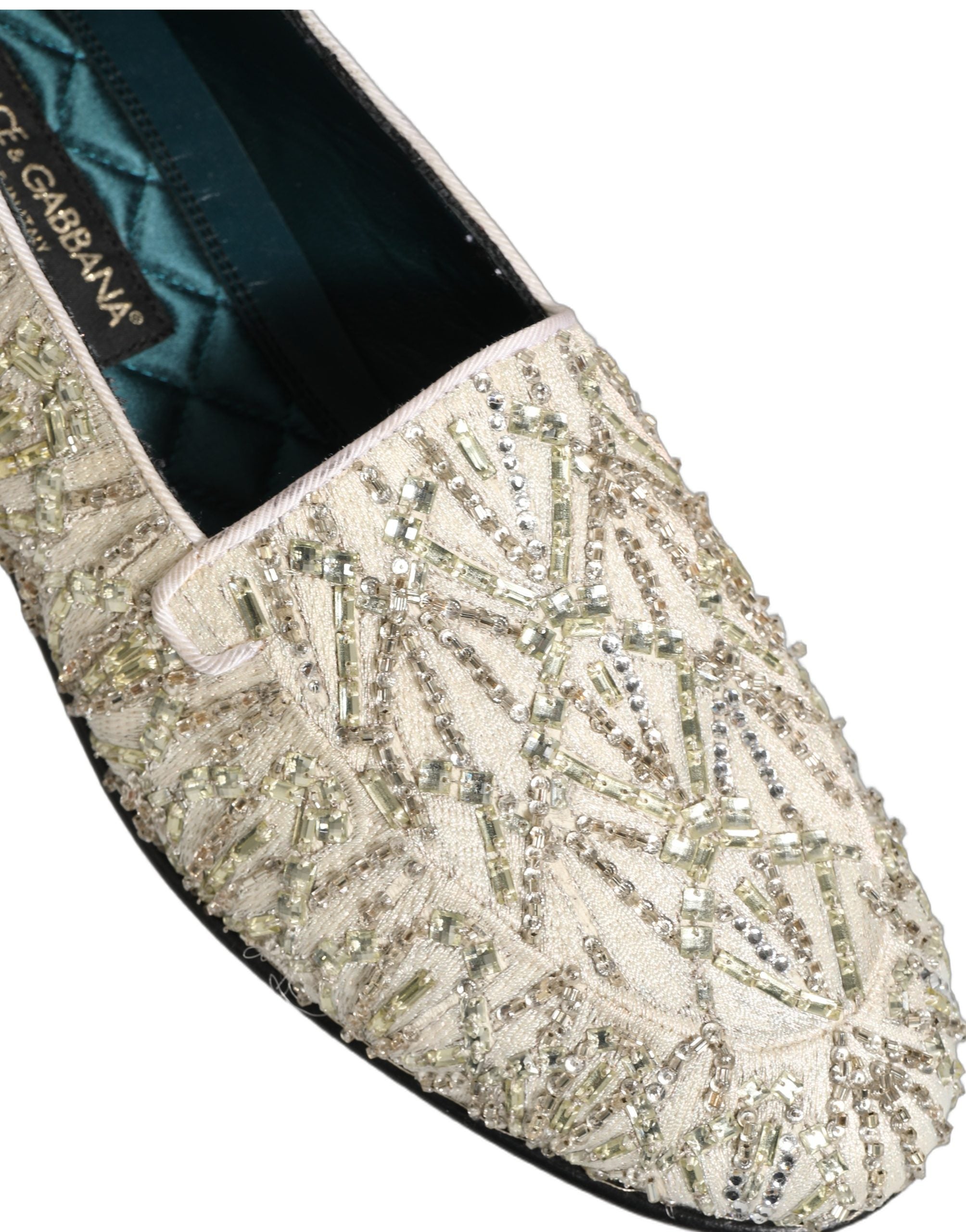 White Velvet Embroidered Dress Loafers Shoes