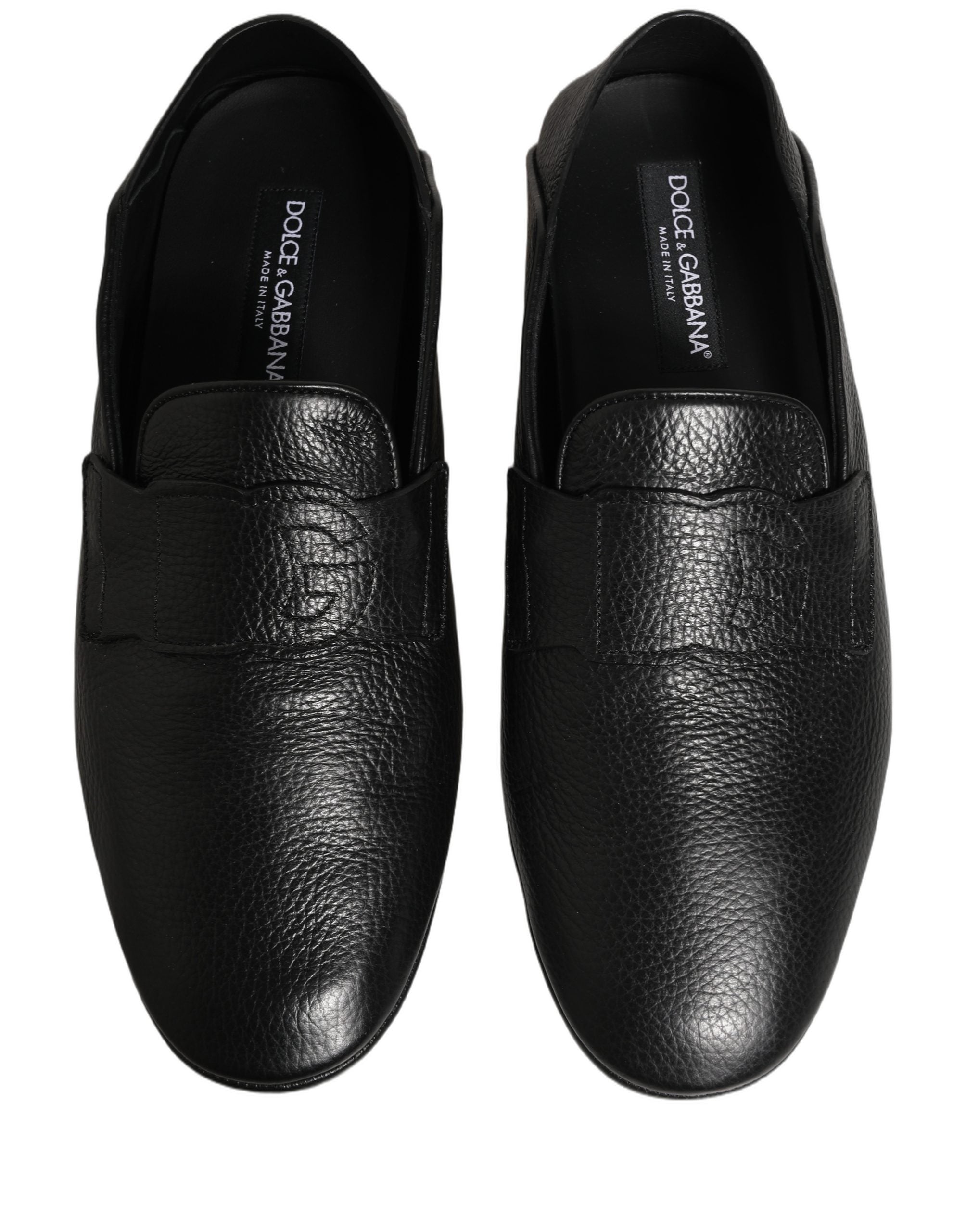 Black Deerskin Leather Driver Loafers Shoes