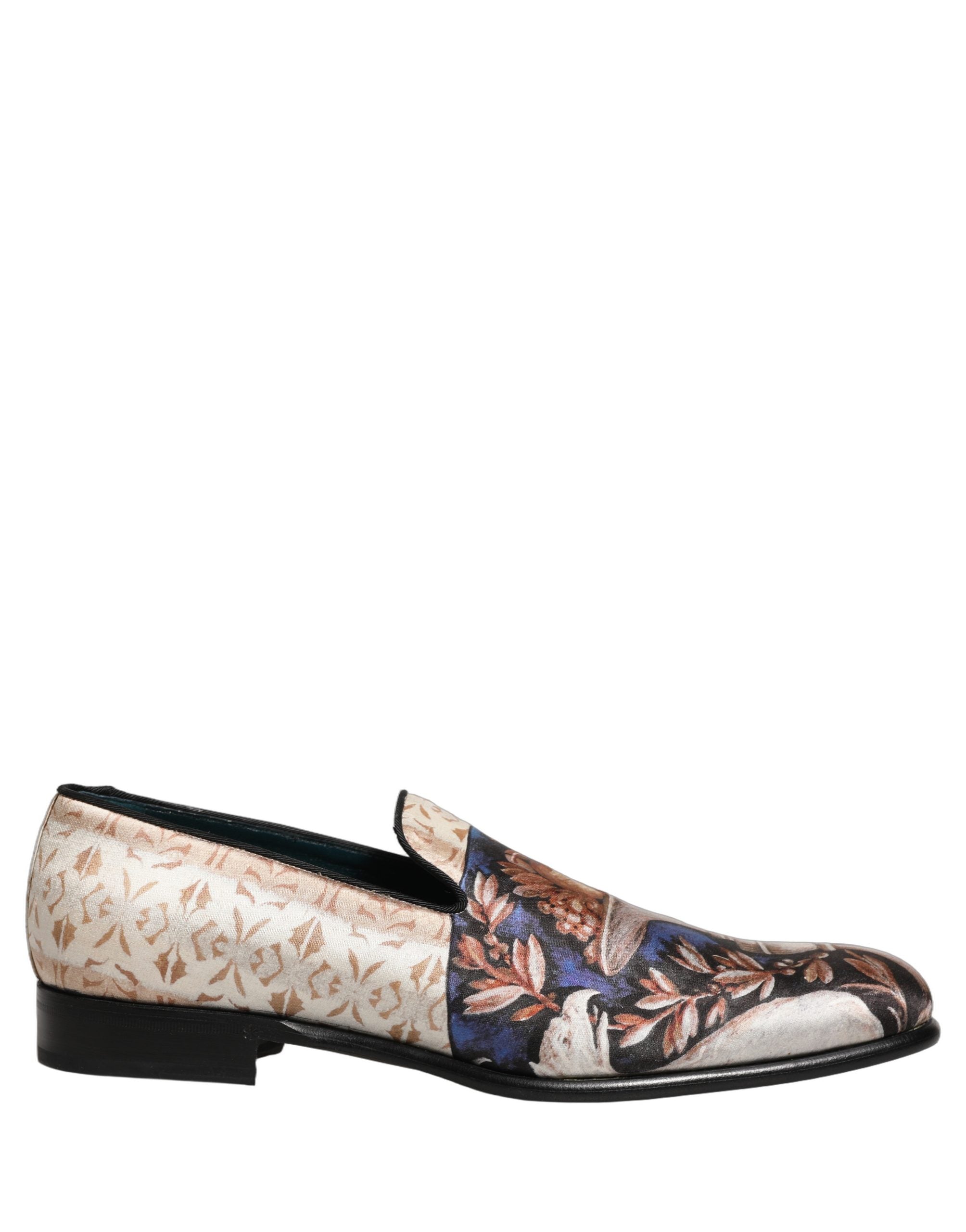 Multicolor Fruit Print Velvet Loafers Shoes