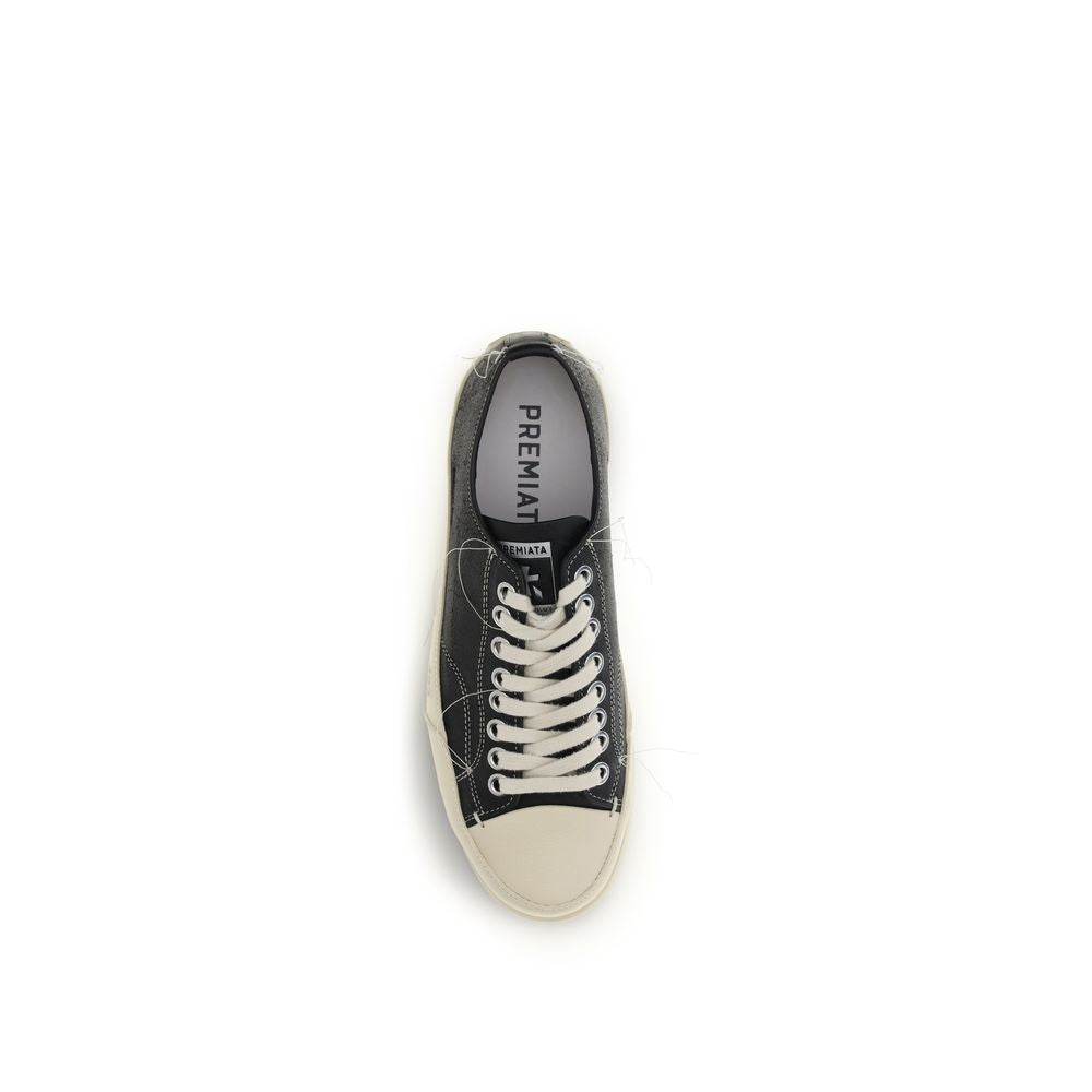 Black Calf Leather Bos Taurus Low Top Sneakers