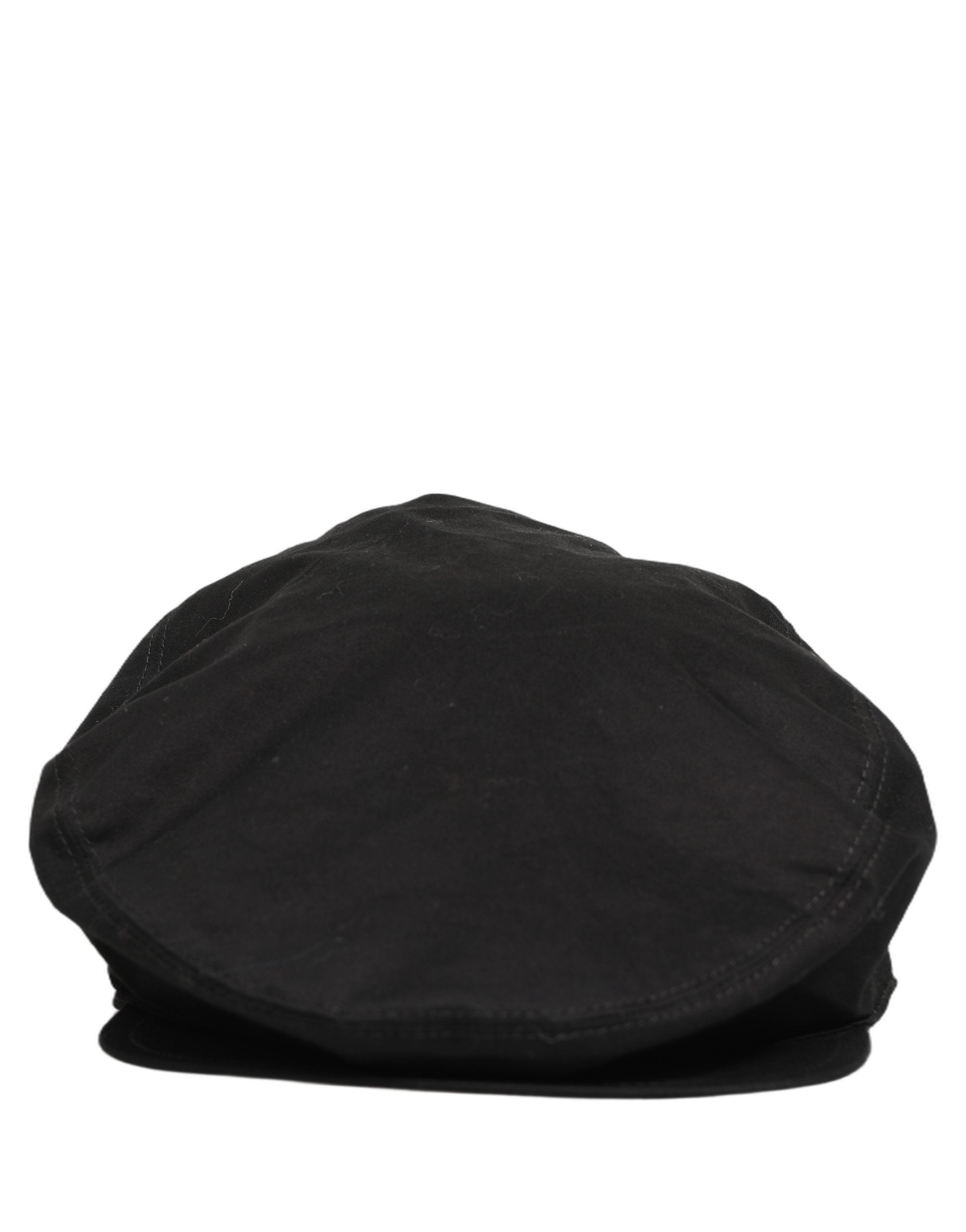 Men Black Cotton Stretch Newsboy Cloth Capello Hat