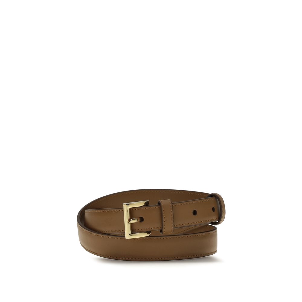 Beige Calf Leather Bos Taurus Regular Belt