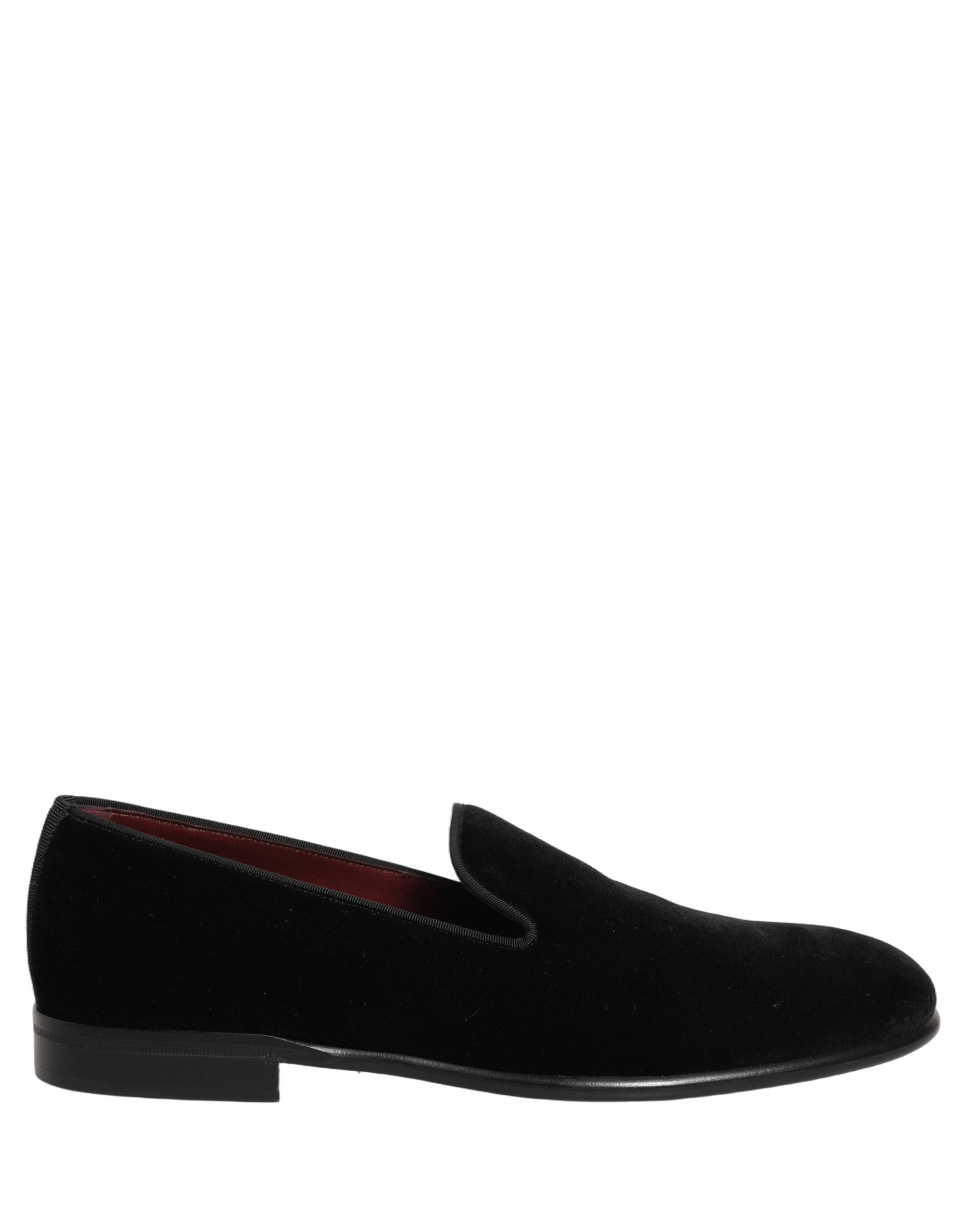 Black Velvet Loafers Formal Men Dress Shoes
