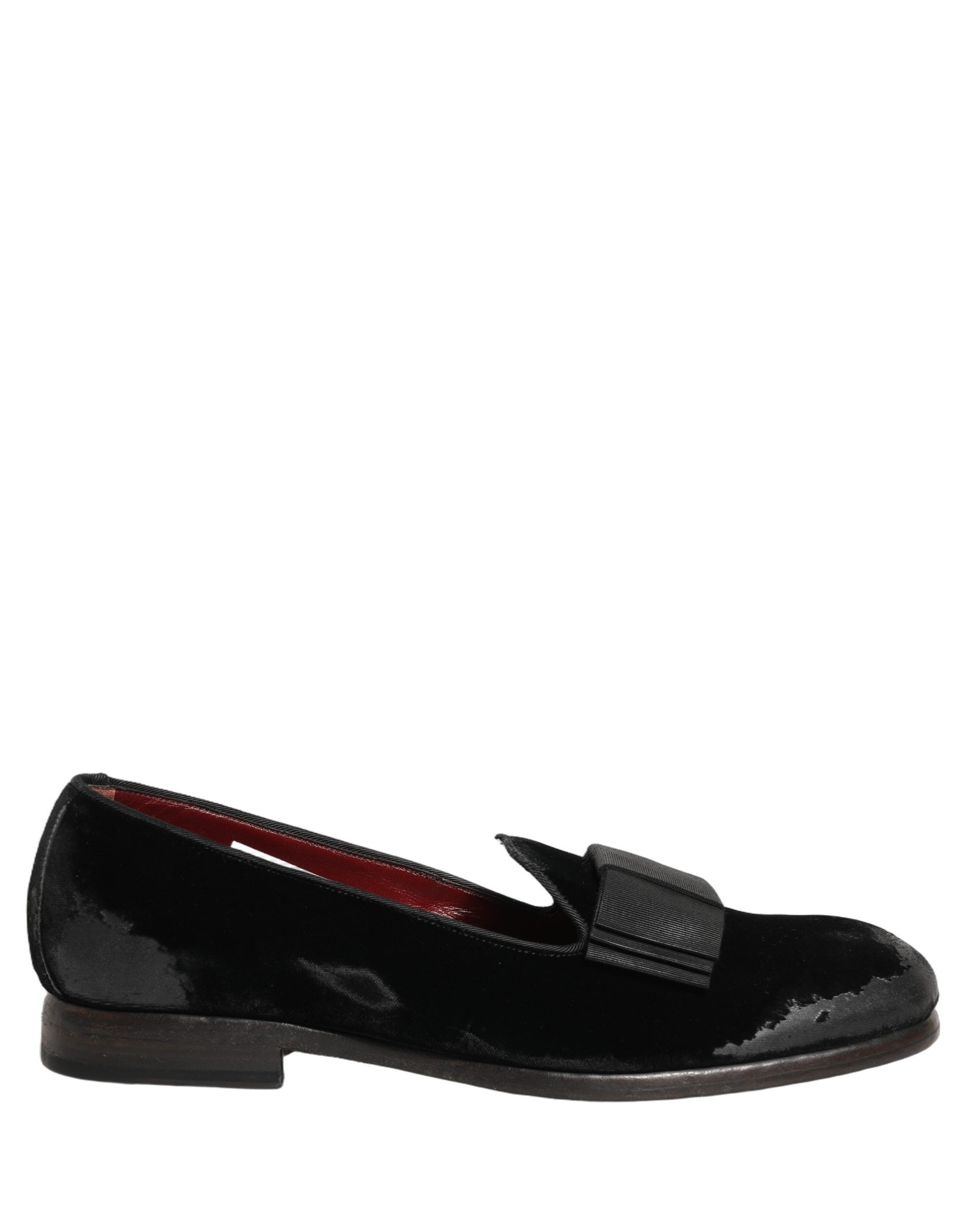 Black Velvet Loafers Formal Men Dress Shoes