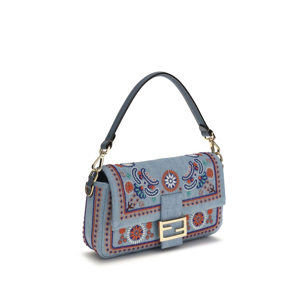 Blue Cotton Shoulder Bag