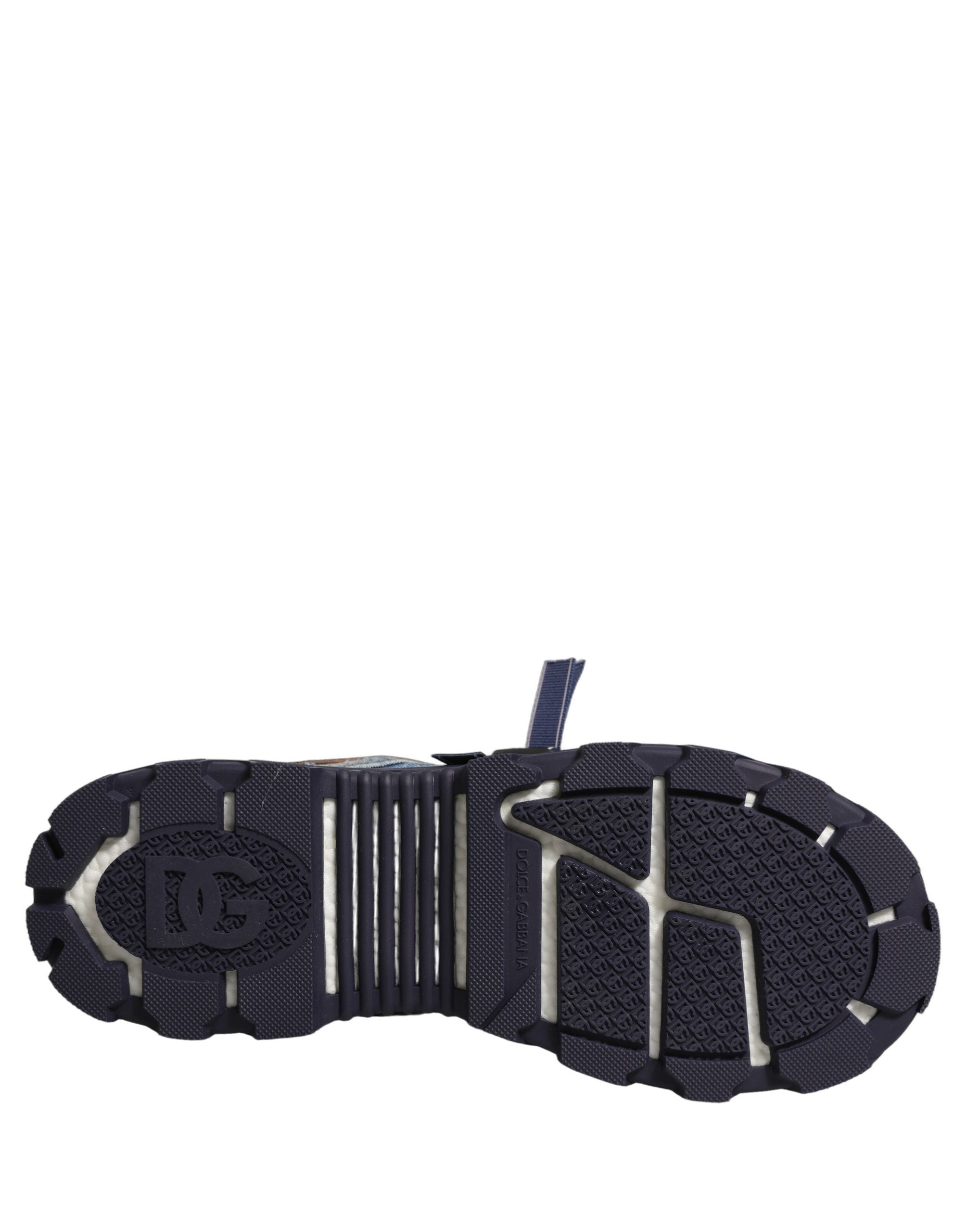 Blue Airmaster Panelled Low Top Denim Sneakers Shoes