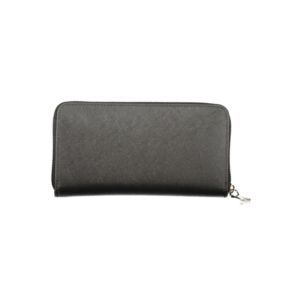 Black Polyurethane Women's Wallet