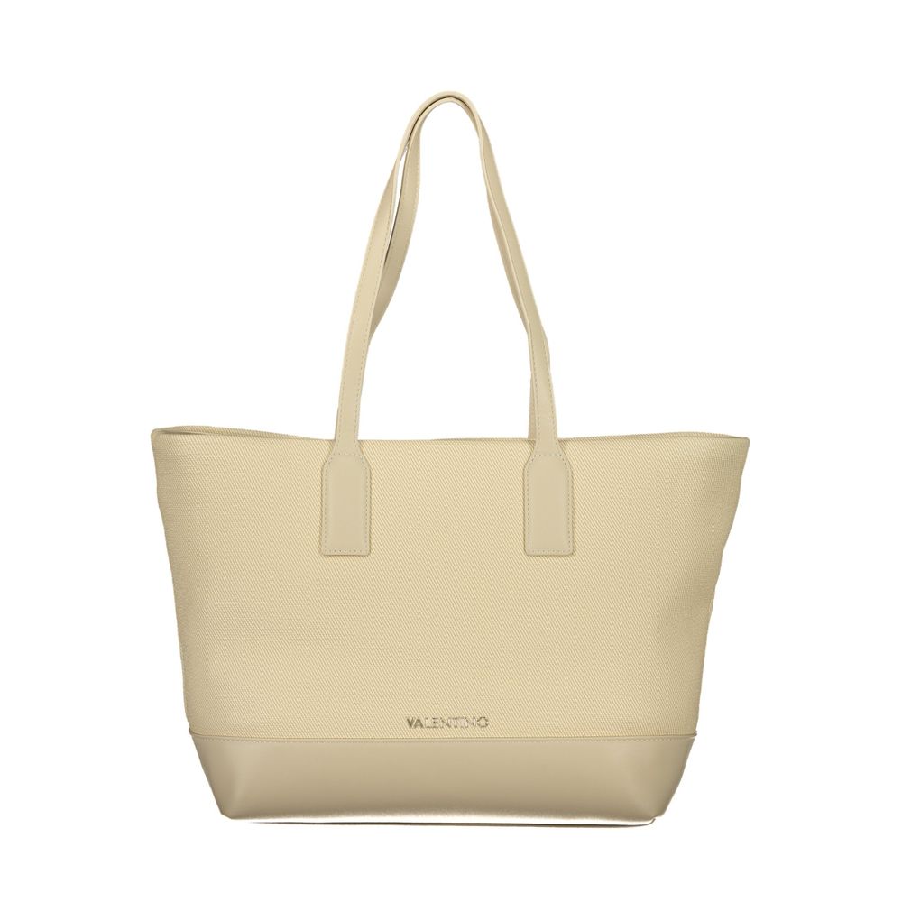 Beige Polyurethane Women's Bag
