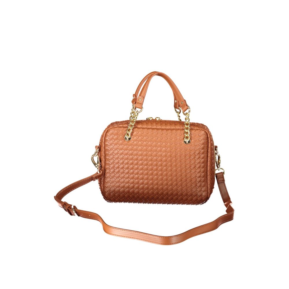 Brown Polyurethane Women's Bag