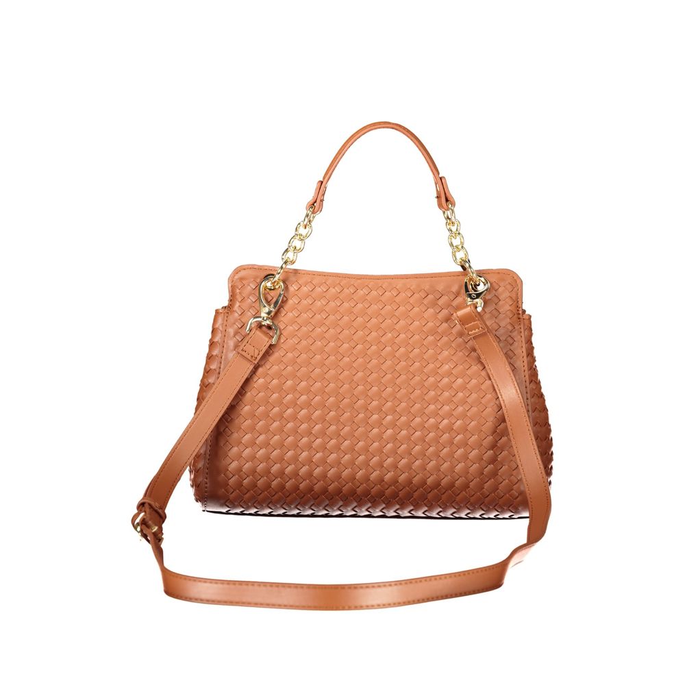 Brown Polyurethane Women's Bag
